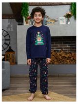 Изображение товара Пижама для мальчика новогодняя InExtenso Merry Xmas синяя