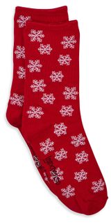 Изображение товара Носки женские новогодние InExtenso красные со снежинками