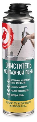 Изображение товара Очиститель монтажной пены АШАН Красная птица, 650 мл