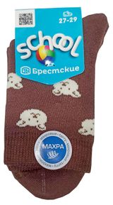 Изображение товара Носки детские «Брестские» зимние коричневые, р. 17-18