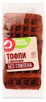 Изображение товара Вафли АШАН Красная птица Тофли с шоколадом без глютена замороженные, 220 г