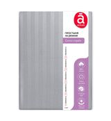 Изображение товара Простыня Actuel Сатин-страйп на резинке серая, 90х200 см