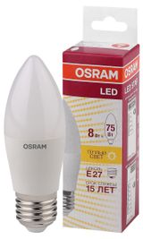 Изображение товара Лампа светодиодная Osram LED Star 8Вт E27 теплый белый свет