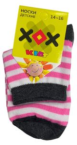 Изображение товара Носки детские ХОХ Kids бело-розовые, размер 14-16
