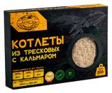 Изображение товара Котлеты рыбные из тресковых Aurora с командорским кальмаром замороженные, 300 г