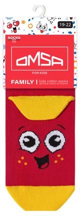 Изображение товара Носки детские Omsa Смайлик красные, р. 35-38