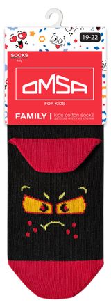 Изображение товара Носки детские Omsa Смайлик черные, р. 31-34