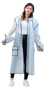 Изображение товара Плащ-дождевик женский с перчатками белый, one size