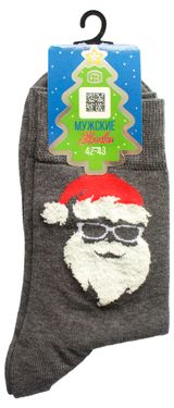 Изображение товара Носки мужские новогодние «Брестские» Classic темно-серый меланж, р. 27