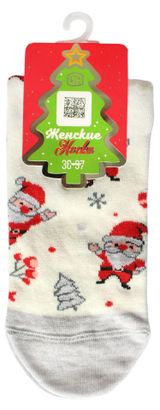 Изображение товара Носки женские новогодние «Брестские» Classic молочный, р. 23