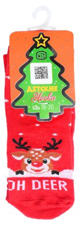 Изображение товара Носки детские новогодние «Брестские» красный, р. 11-12