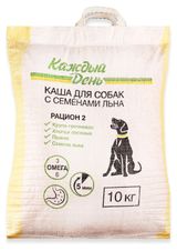 Изображение товара Каша для собак «Каждый день» Рацион 2 с семенами льна, 10 кг