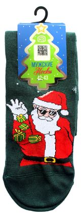 Изображение товара Носки мужские новогодние «Брестские» Classic темно-зеленый, р. 27