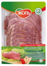 Изображение товара Продукт мясной из баранины копчено-вареный «ЭКОЛЬ» Халяль нарезка, 80 г