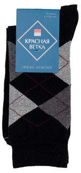 Изображение товара Носки мужские «Красная Ветка» с рисунком черные, р. 25