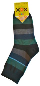 Изображение товара Носки детские «ХОХ» рисунок полоска черные, р. 18-20