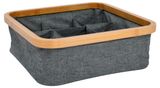 Изображение товара Контейнер для хранения Actuel текстильный 9-секционный темно-серый, 30x30x9,5 см