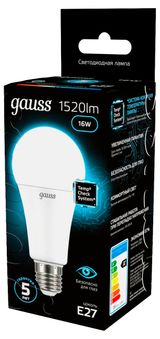 Изображение товара Лампа светодиодная Gauss Е27 16W 1520 Лм нейтральный белый