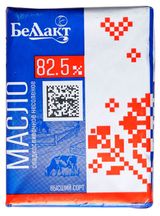 Изображение товара Масло сладко-сливочное «Беллакт» несоленое брикет 82,5% БМЗЖ Беларусь, 180 г