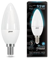 Изображение товара Лампа светодиодная Gauss Black Candle  Свеча Е14 9,5W  4100К нейтральный свет