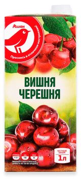 Изображение товара Нектра АШАН Красная птица вишня черешня, 1 л