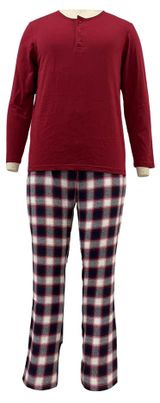 Изображение товара Пижама мужская с длинным рукавом красная, M-3XL