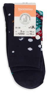 Изображение товара Носки для мальчика новогодние InExtenso темно-синие