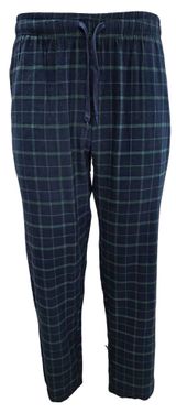 Изображение товара Брюки домашние мужские фланель в клетку синие, M-3XL
