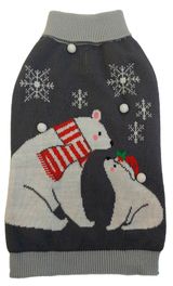Изображение товара Свитер новогодний для собак Мишки серый