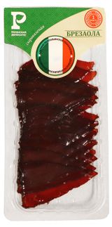 Изображение товара Говядина сыровяленая «Раменский Деликатес» Брезаола нарезка, 80 г
