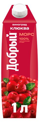 Изображение товара Морс «Добрый» Клюква виноград, 1 л