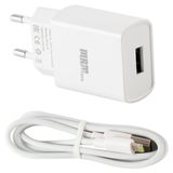 Изображение товара Сетевое зарядное устройство Red Line MRM GC-10 USB-A (2.1A) + кабель USB-A - Lightning 1 м., белый