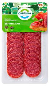 Изображение товара Колбаса сырокопченая «Окраина» Зернистая нарезка, 80 г