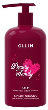 Изображение товара Бальзам для волос Ollin Beaty Family с кератином и протеином шелка, 500 мл