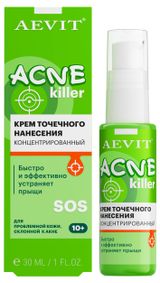 Изображение товара Крем для лица AEVIT Acnekiller точечный устраняет прыщи, 30 мл
