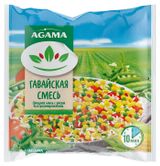 Изображение товара Овощная смесь Agama Гавайская зеленый горошек кукуруза сладкий болгарский перец рис замороженная, 400 г