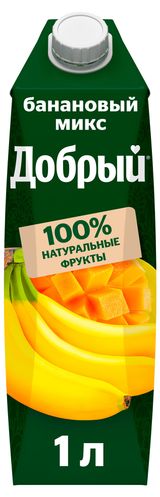 Изображение товара Напиток сокосодержащий «Добрый» Банановый микс, 1 л