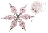 Изображение товара Елочное украшение Розовый зефир Подвеска Снежинка, 13,5 см