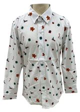 Изображение товара Рубашка для мальчика новогодняя белая, р. 116-164