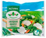Изображение товара Овощная смесь Agama Квартет овощной капуста цветная и брокколи морковь стручковая фасоль замороженная, 400 г