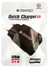 Изображение товара Сетевое зарядное устройство Red Line GC-01 USB-A 2.1A черное