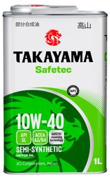 Изображение товара Масло моторное полусинтетическое TAKAYAMA Safetec 10W-40 SL, 1 л