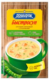 Изображение товара Суп-пюре «Доширак» Быстросуп гороховый с сухариками, 17 г