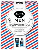 Изображение товара Подарочный набор Aura MEN Гель для ультраточного бритья 150 мл + Лосьон после бритья Ультра свежесть 150 мл
