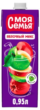 Изображение товара Напиток сокосодержащий «Моя Семья» Яблочный микс, 0,95 л