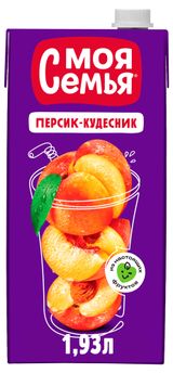 Изображение товара Напиток сокосодержащий «Моя Семья» из груш, яблок и персиков Персик-Кудесник, 1,93 л