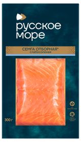 Изображение товара Семга «Русское море» слабосоленая филе-кусок, 300 г