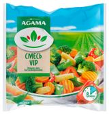 Изображение товара Овощная смесь Agama VIP морковь стручковая плоскоплодная фасоль перец сладкий капуста брокколи кукуруза мини замороженная, 400 г