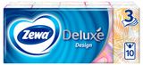 Изображение товара Платочки бумажные носовые Zewa Deluxe Design 3 слоя, 10 х 10 шт