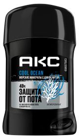 Изображение товара Антиперспирант стик мужской «Акс» Cool Ocean 48ч защиты, 50 мл